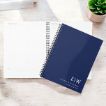 Professional Navy Blue Business Monogram Initial Planner<br><div class="desc">Stay organized in style with this professional monogram initial notebook. Featuring a clean, minimalist design and a bold monogram on the cover, this notebook is perfect for professionals, students, or anyone who values personalized stationery. Its high-quality pages are ideal for jotting down notes, ideas, or to-do lists, making it both...</div>