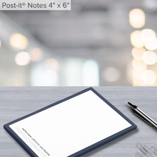 Professional Navy Blue Framed 4x6 Post-it Notes