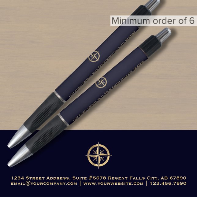 Professional Navy Blue Gold Logo Pen (Creator Uploaded)