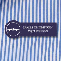 Professional Navy Blue Modern Aviation employee