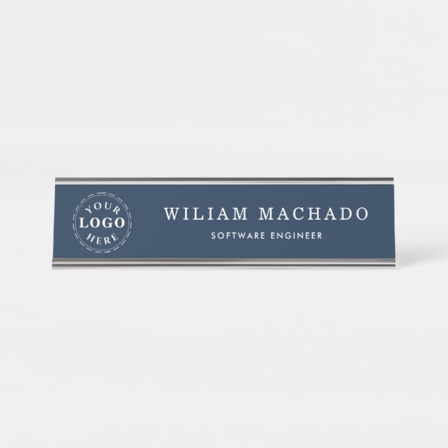 Professional Navy Blue Name Plate for Software Egr (Front)
