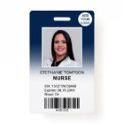 Professional navy blue ombre nurse photo logo code