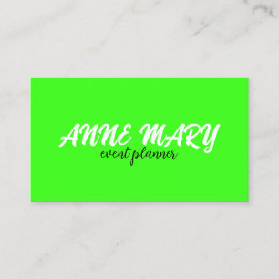 Professional Neon Green Modern Colourful Trendy Business Card