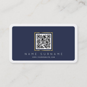 Professional networking QR code modern barcode Bus Business Card