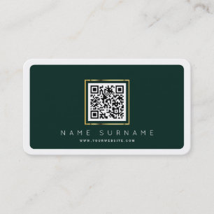 Professional networking QR code modern barcode Bus Business Card