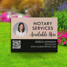 Professional Notary Available Minimal Photo QR