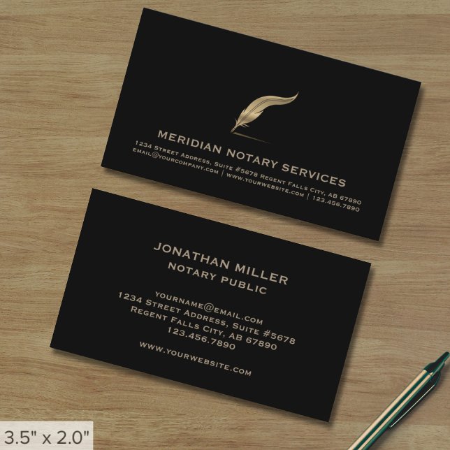 Professional Notary Business Card (Creator Uploaded)