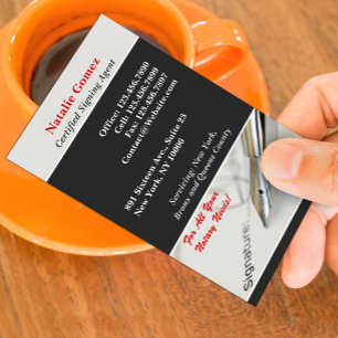 Professional Notary Public Business Card Template