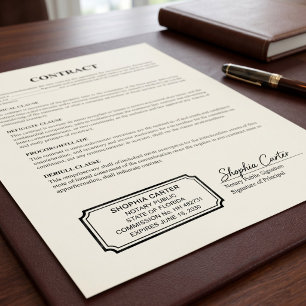 Professional Notary Public   Custom Name & Commiss Self-inking Stamp