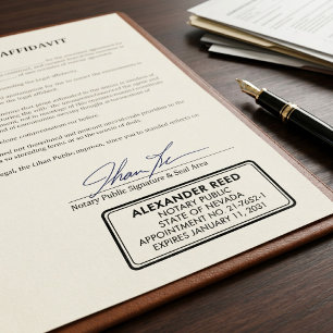Professional Notary Public Custom Name & Commiss Self-inking Stamp