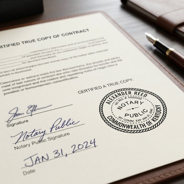 Professional Notary Public | Custom Name & Commiss Self-inking Stamp (Creator Uploaded)