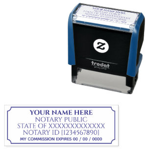 Professional Notary Public Customizable Template Self-inking Stamp