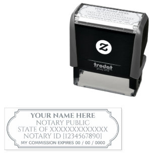 Professional Notary Public Customizable Template Self-inking Stamp