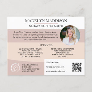 Professional Notary Service Marketing Promotional Postcard