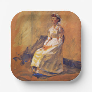 Professional Nurse (by John French Sloan) Paper Plate