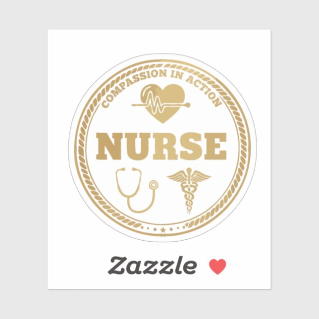 Professional Nurse Emblem | Compassion in Action  (Sheet)