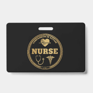 Professional Nurse Emblem Compassion in Action Badge