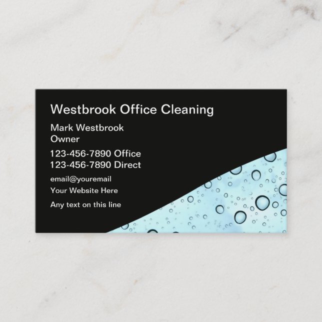 Professional Office Cleaning Business Cards (Front)