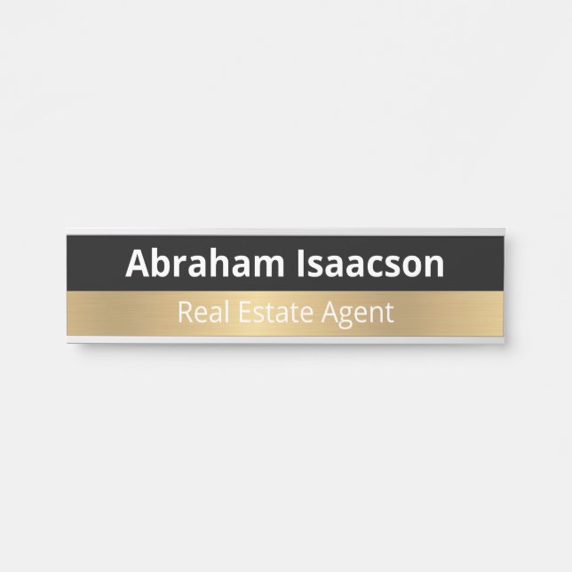 Professional Office Modern Door Sign Name Plate (Front)
