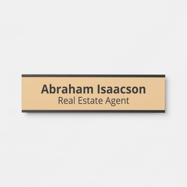 Professional Office Modern Door Sign Name Plate (Front)