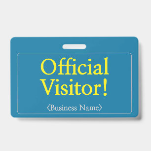 Professional "Official Visitor!" Badge