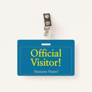 Professional "Official Visitor!" Badge