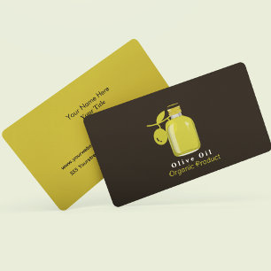 Professional Olive Oil Organic Product Small Business Card
