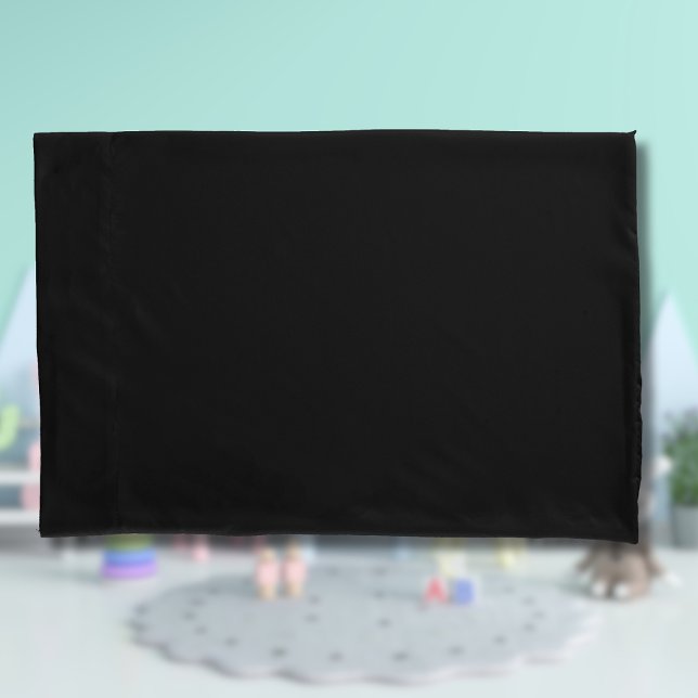 Professional Onyx Black Colour | Classic Elegant  Pillowcase (Creator Uploaded)
