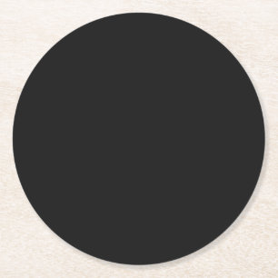 Professional Onyx Black Colour Classic Elegant Round Paper Coaster