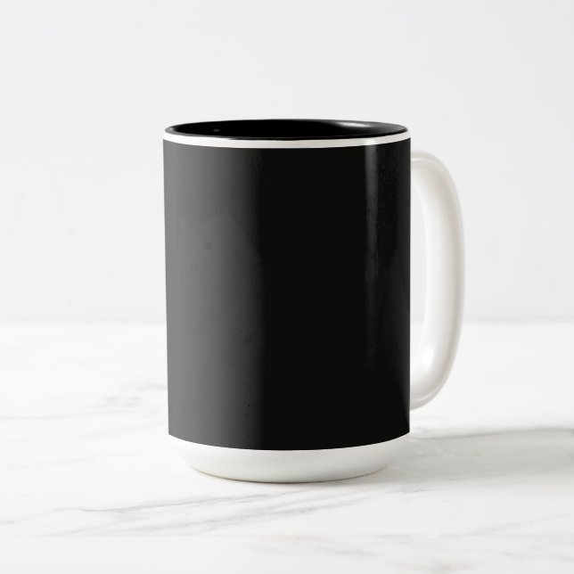 Professional Onyx Black Colour | Classic Elegant  Two-Tone Coffee Mug (Front Right)