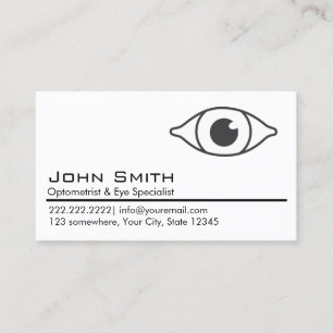 Professional Optometrist & Eye Care Business Card