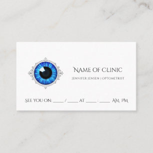 Professional Optometry Appointment Blue Iris Eye Card