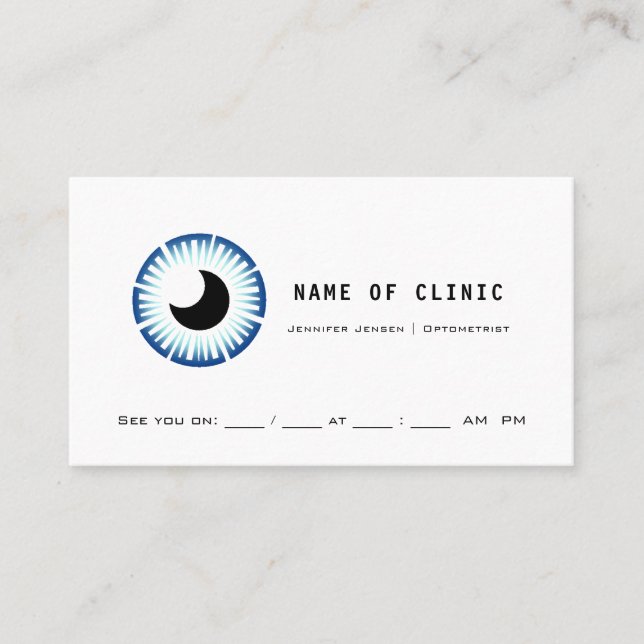 Professional Optometry Blue Iris Appointment (Front)