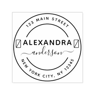 Professional or Personal Elegant Return Address Self-inking Stamp