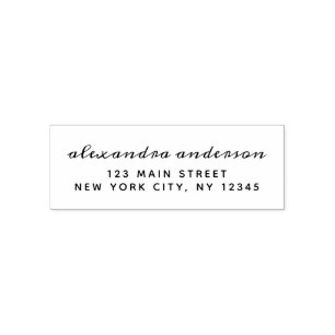 Professional or Personal Elegant Return Address Self-inking Stamp