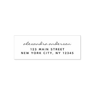 Professional or Personal Elegant Return Address Self-inking Stamp
