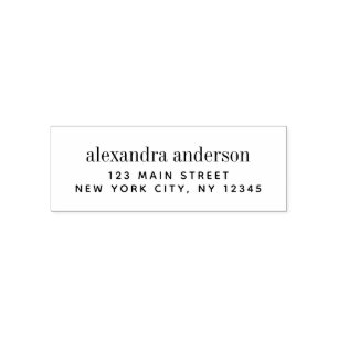 Professional or Personal Elegant Return Address Self-inking Stamp