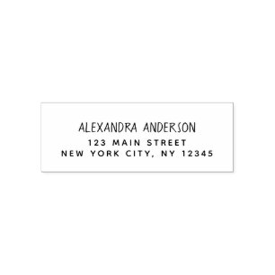 Professional or Personal Elegant Return Address Self-inking Stamp