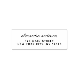 Professional or Personal Elegant Return Address Self-inking Stamp