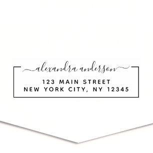 Professional or Personal Elegant Return Address Self-inking Stamp