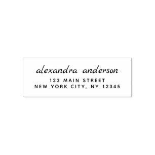 Professional or Personal Elegant Return Address Self-inking Stamp