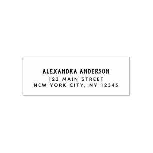 Professional or Personal Elegant Return Address Self-inking Stamp
