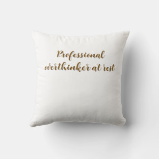 Professional overthinker at rest throw pillow