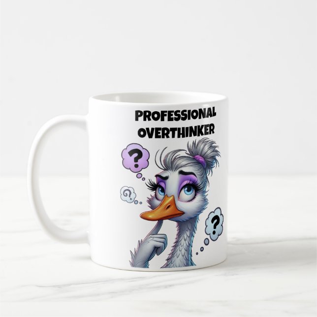 Professional Overthinker Mom Coffee Mug (Left)