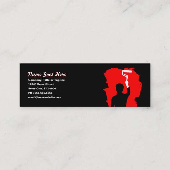 professional painter mini business card (Front)