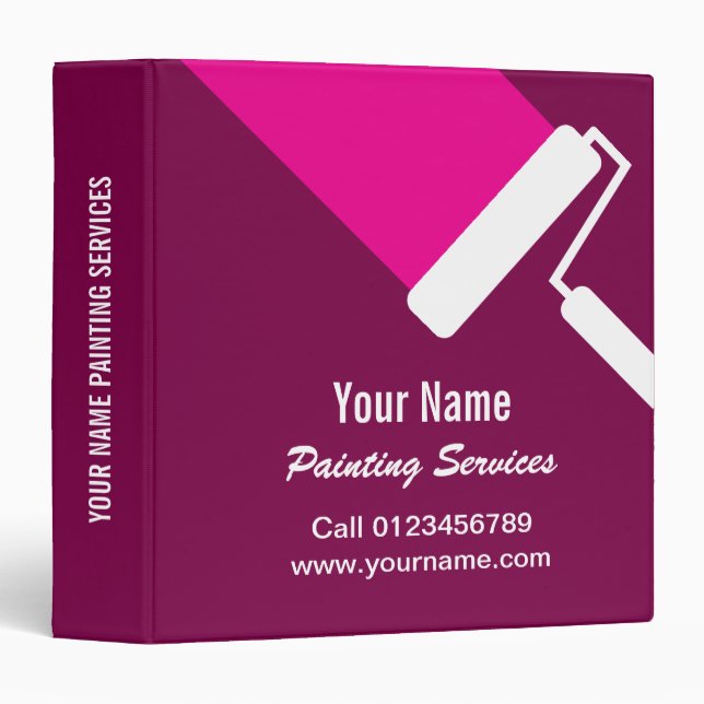 Professional painter painting services show case binder (Front/Spine)