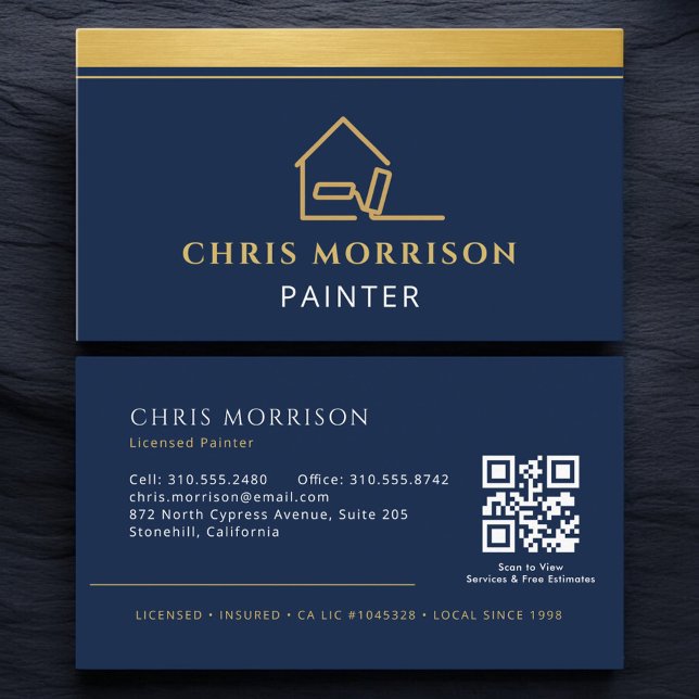 Professional Painter QR Code Business Card (Creator Uploaded)