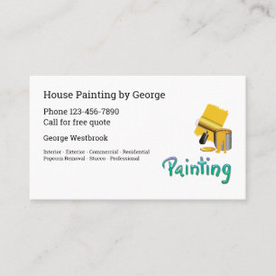 Professional Painter Simple Modern Business Card