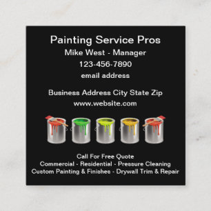 Professional Painter Unique Business Cards