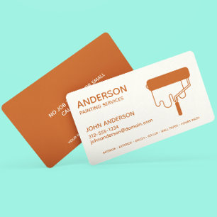 Professional Painting Dark Orange Custom Business Card